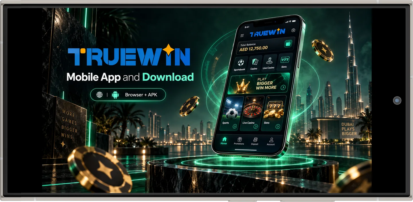 TrueWin mobile app download guide for iOS and Android in UAE