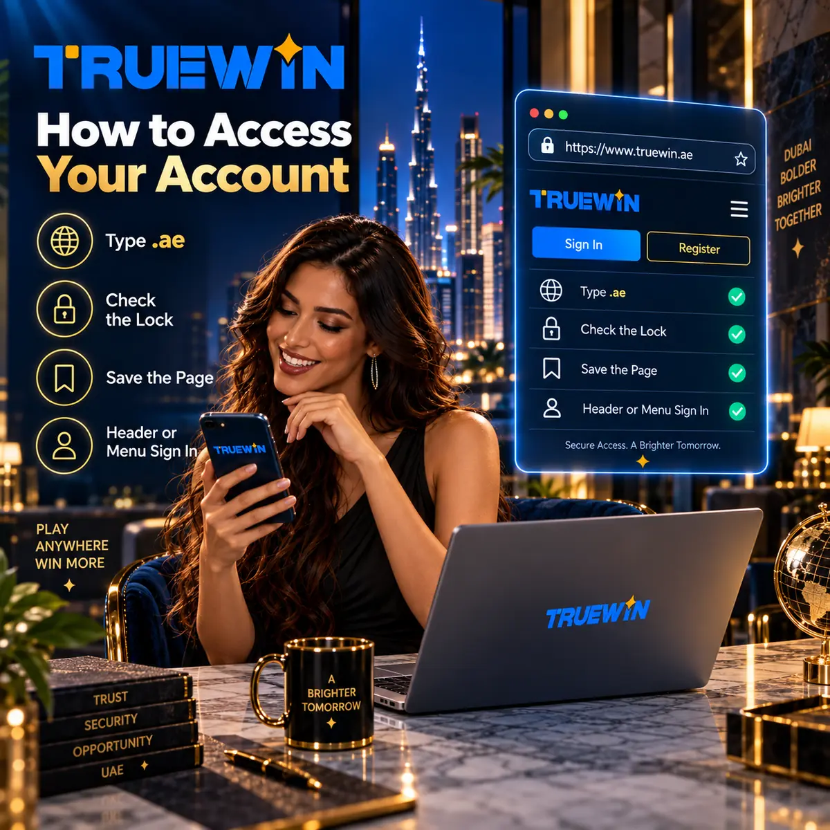 How to access TrueWin account step by step sign in process in UAE
