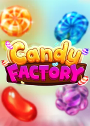 TrueWin online casino Candy Factory slot game card poster by TrueWin Originals