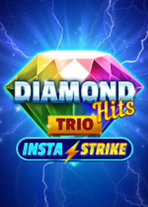 TrueWin online casino Diamond Trio Hits slot game card poster by Pragmatic Play
