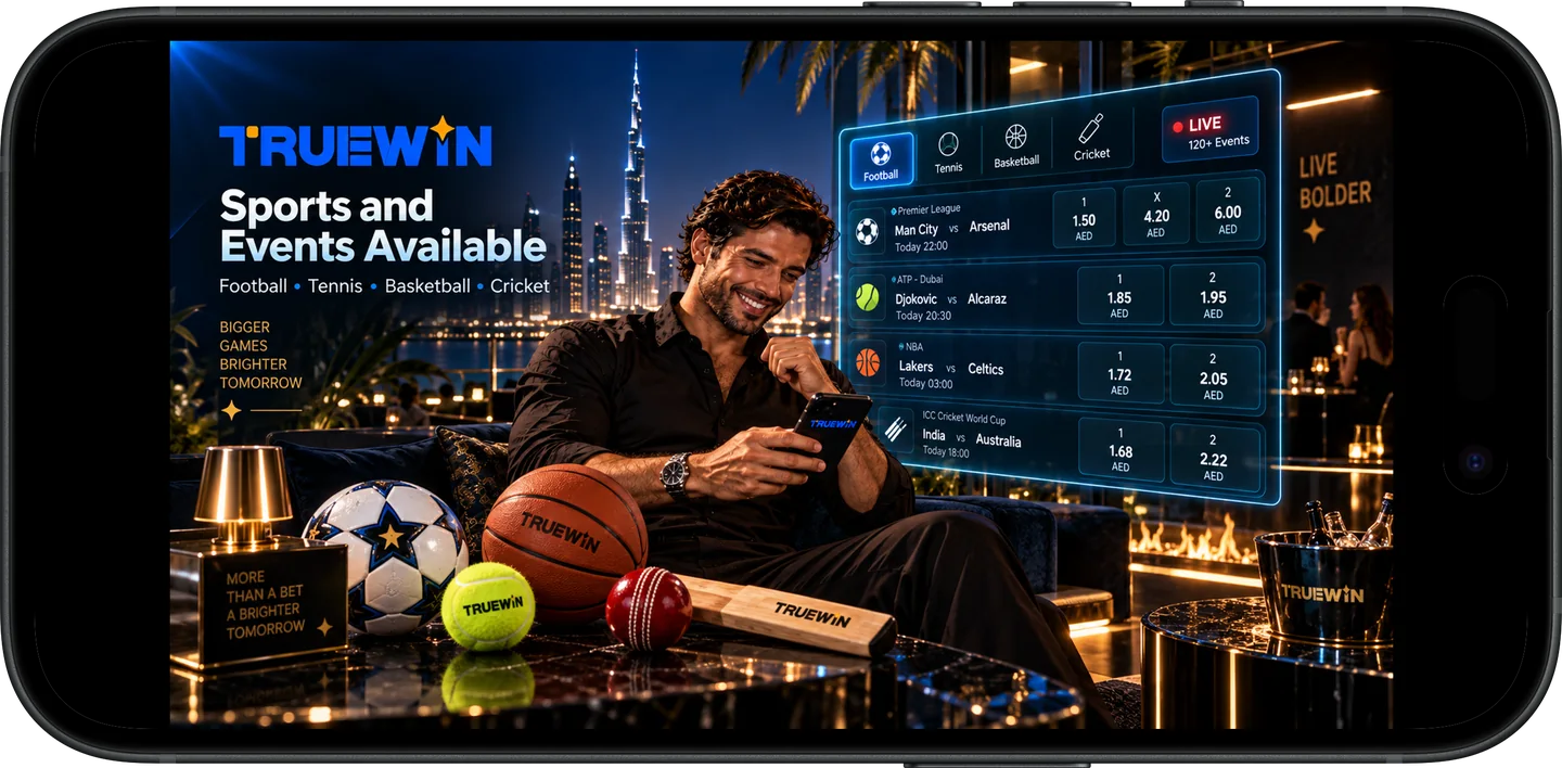 TrueWin sports betting line football tennis basketball and cricket UAE