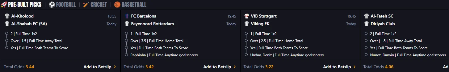 TrueWin live sports betting interface with dynamic odds